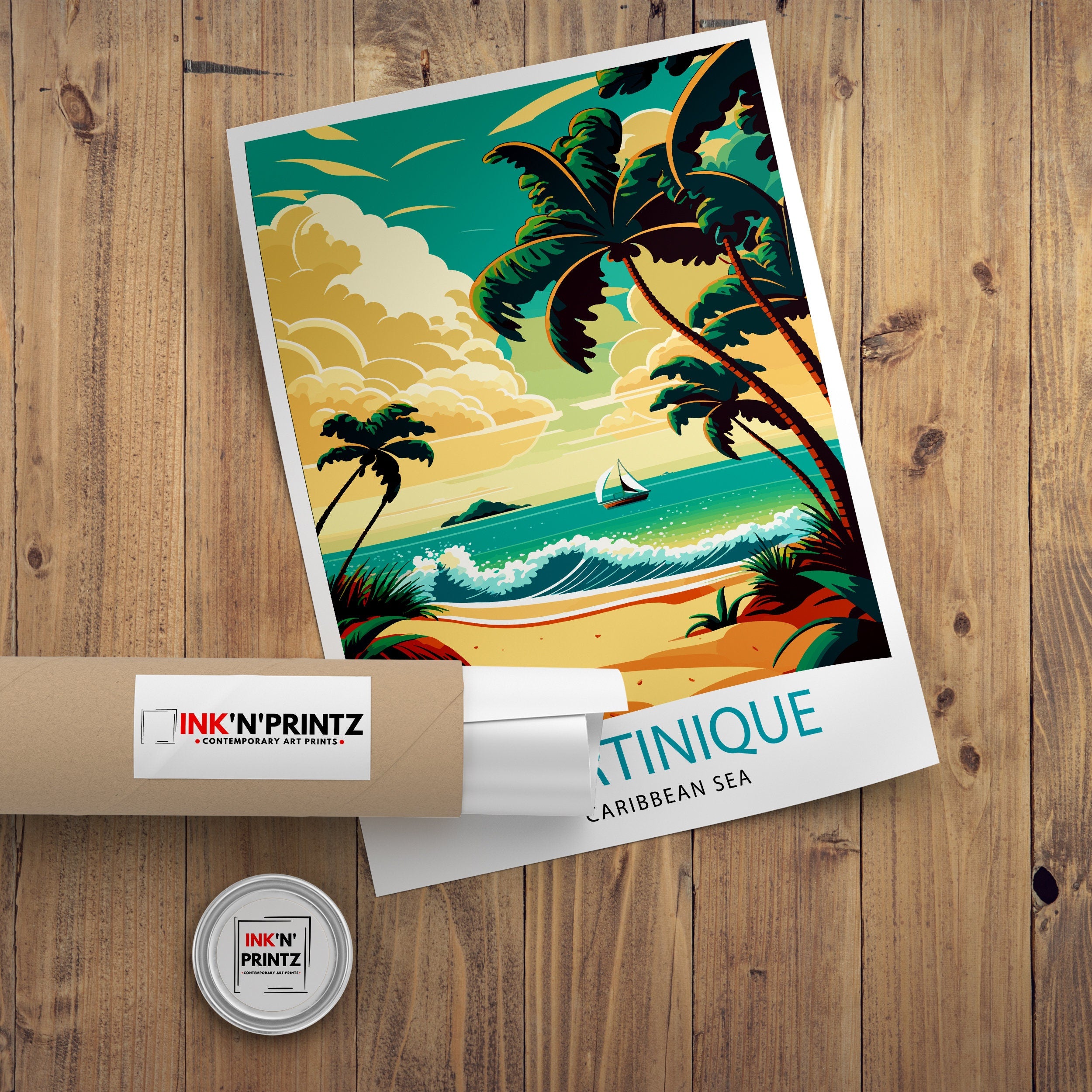 Martinique Travel Print Martinique Wall Art Martinique Poster Martinique Illustration Martinique Travel Decor Martinique Gift Martinique