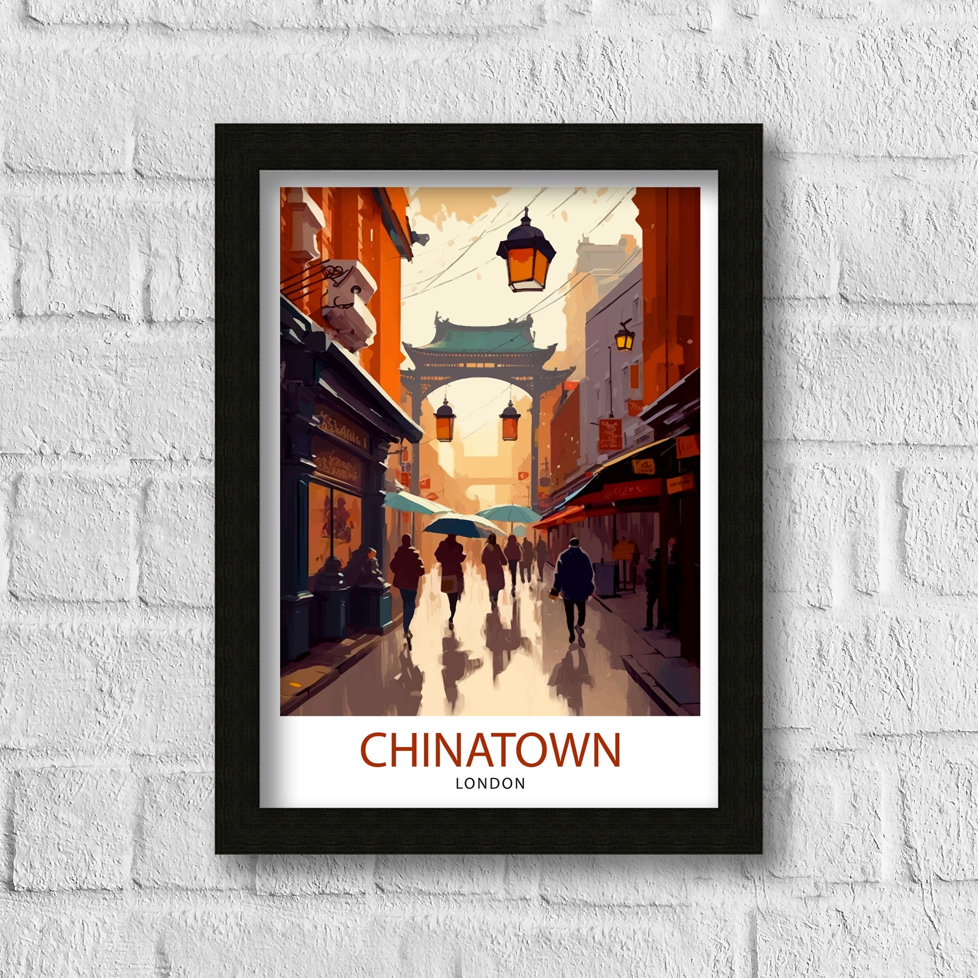 Chinatown London Travel Poster