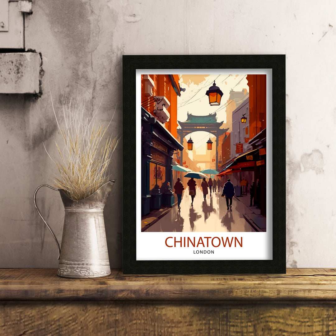 Chinatown London Travel Poster