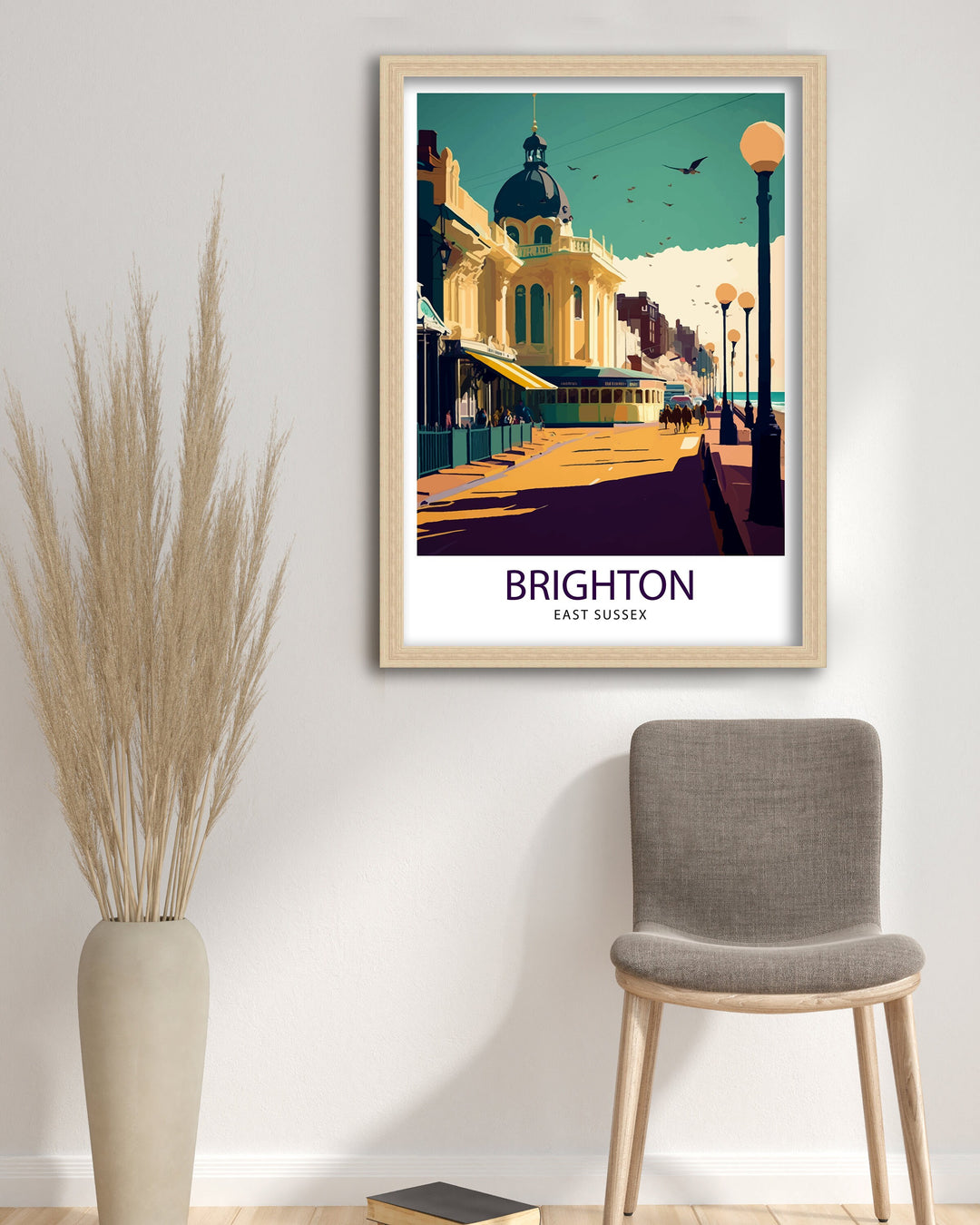 Brighton Travel Poster Brighton Wall Art Brighton Decor Brighton England Illustration Travel Poster Brighton Gift England Home Decor