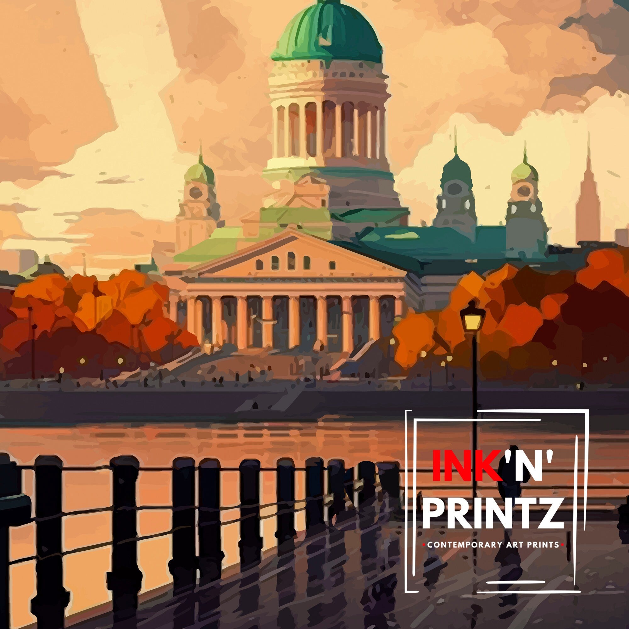 Helsinki Finland Travel Print Helsinki Wall Art Finland Travel Poster Helsinki Illustration Nordic Home Decor Travel Gift
