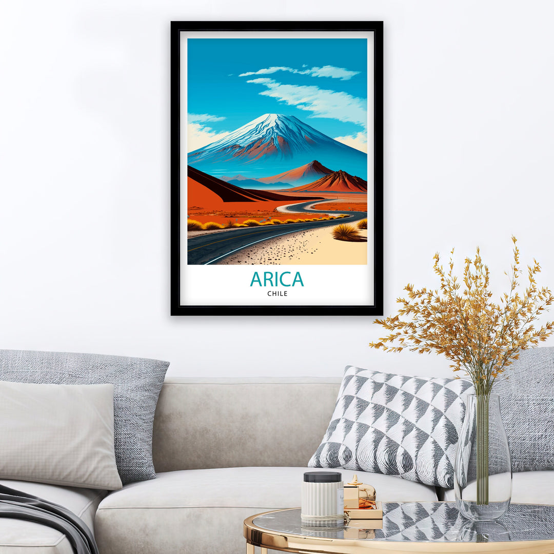 Arica Chile Travel Poster , Arica