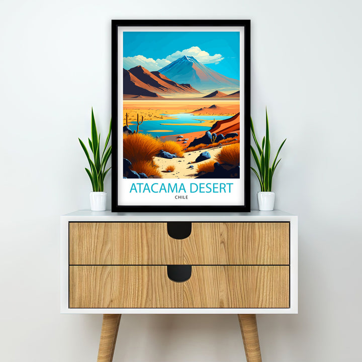 Atacama Desert Travel Poster Atacama Wall Art Atacama Home Decor Atacama Chile Illustration Atacama Travel Poster Gift For Traveler Atacama