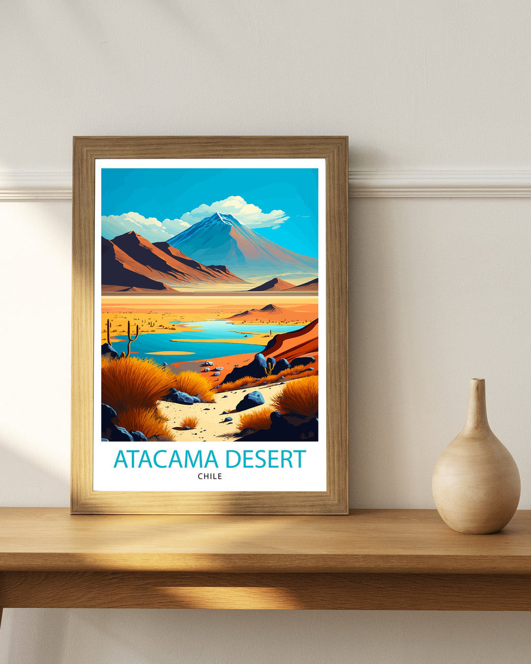 Atacama Desert Travel Poster Atacama Wall Art Atacama Home Decor Atacama Chile Illustration Atacama Travel Poster Gift For Traveler Atacama