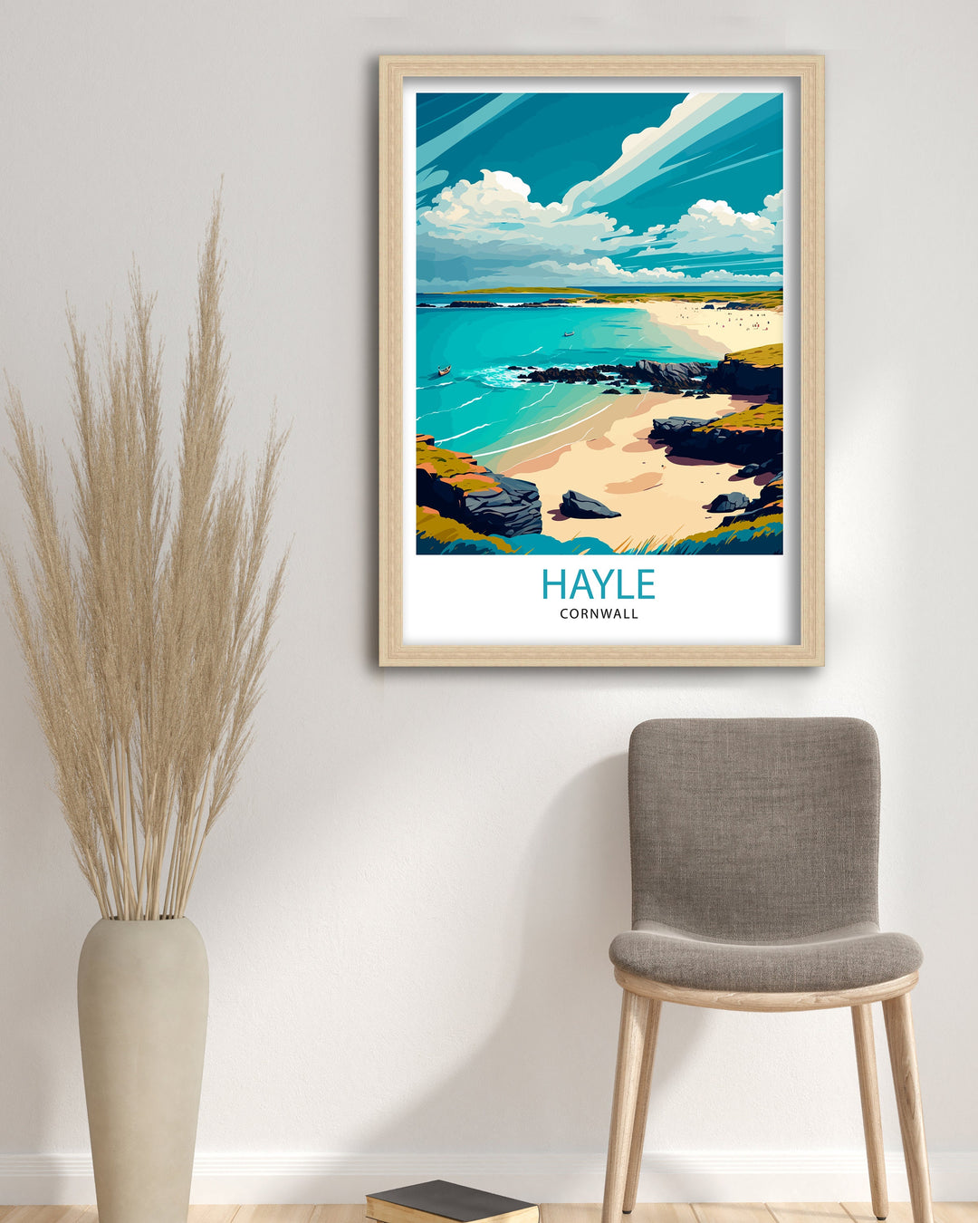 Hayle Cornwall Travel Poster Cornwall