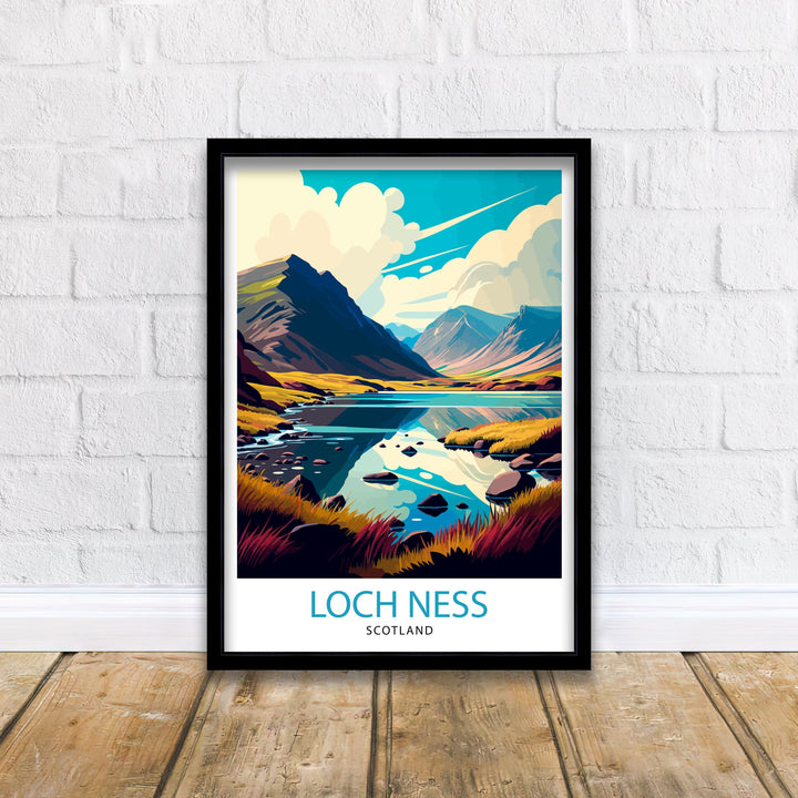 Loch Ness Travel Poster Scotland