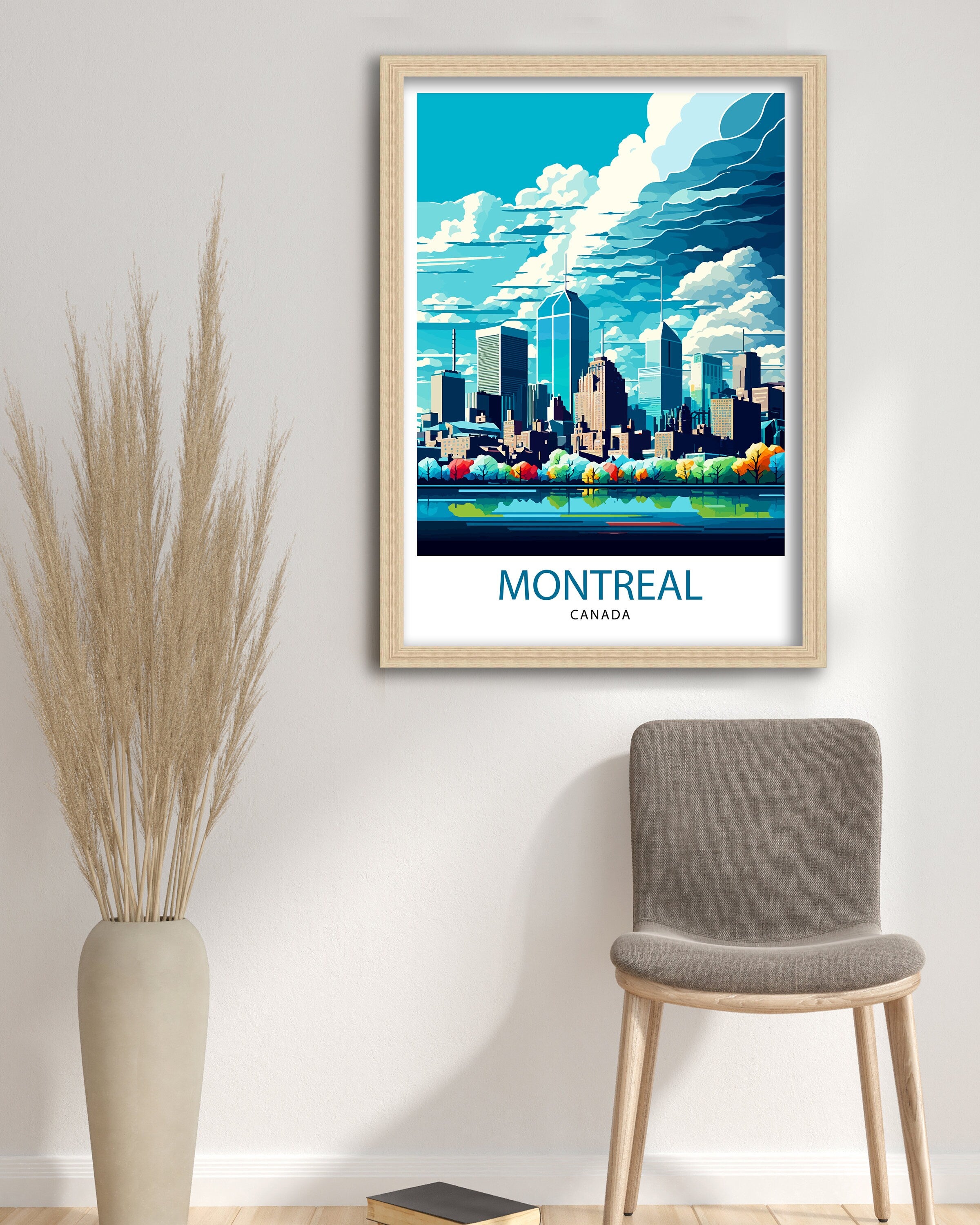 Montreal Skyline Art Print, Canada Travel Poster