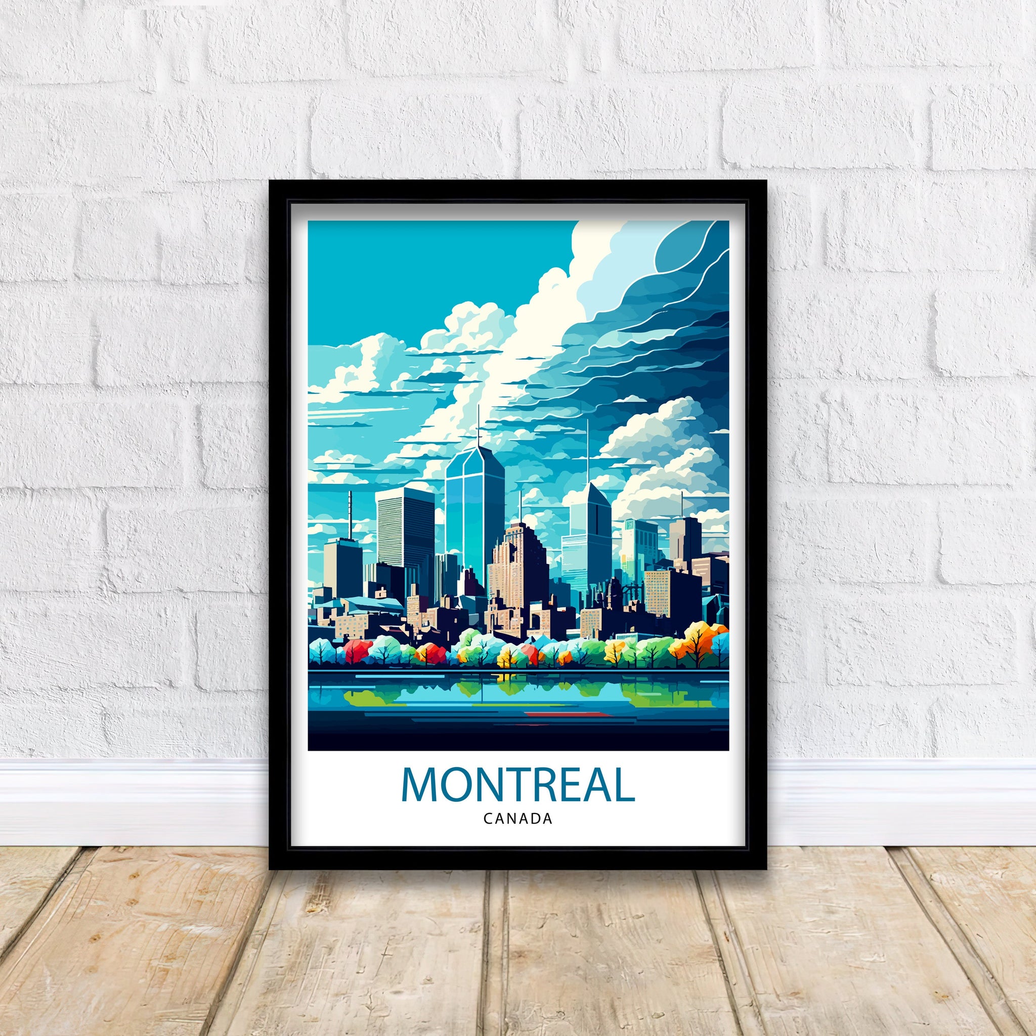 Montreal Skyline Art Print, Canada Travel Poster