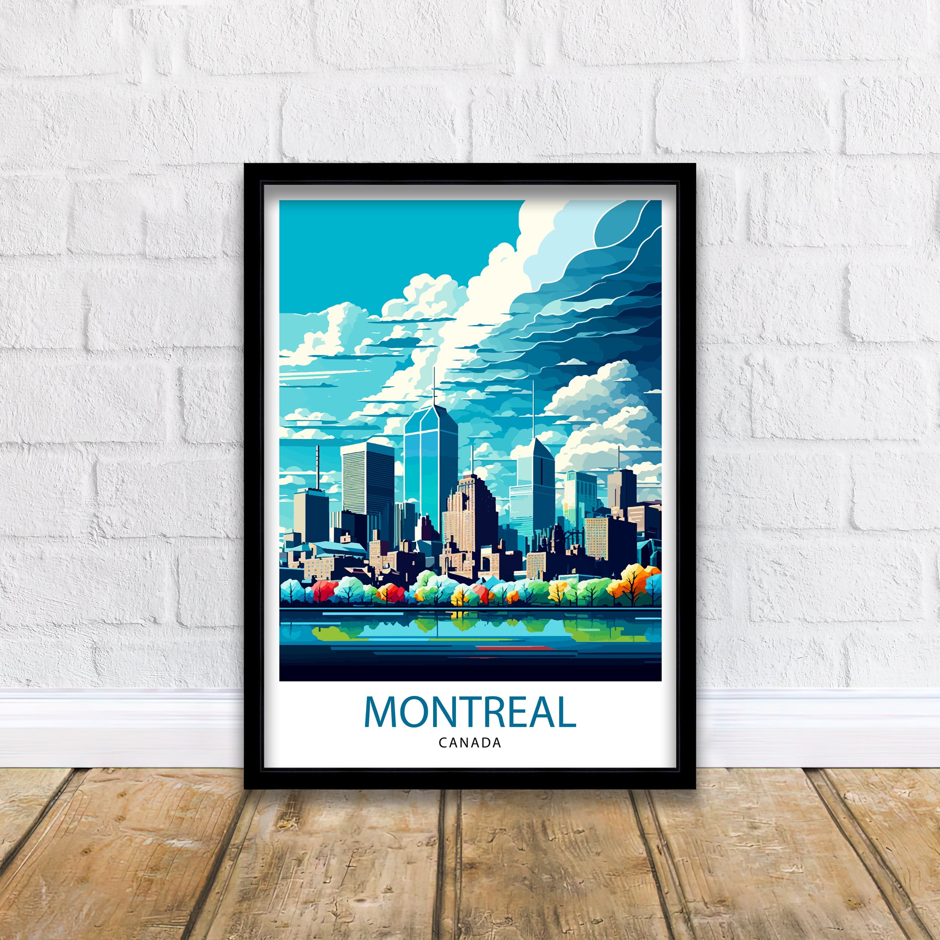 Montreal Skyline Art Print, Canada Travel Poster