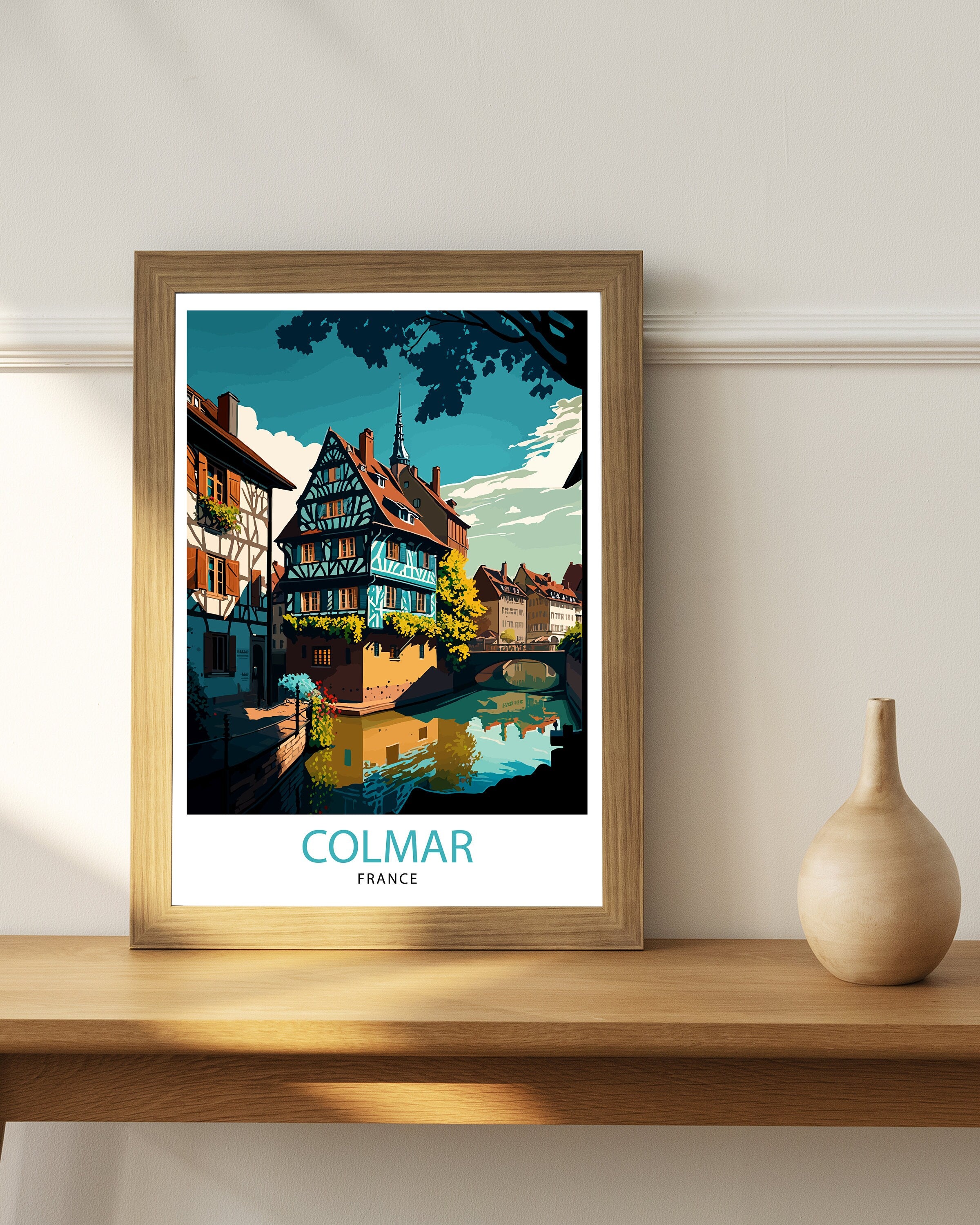Colmar France Travel Print Colmar Wall Art Colmar Home Decor Colmar Illustration Travel Poster Gift For Colmar France France Home Decor