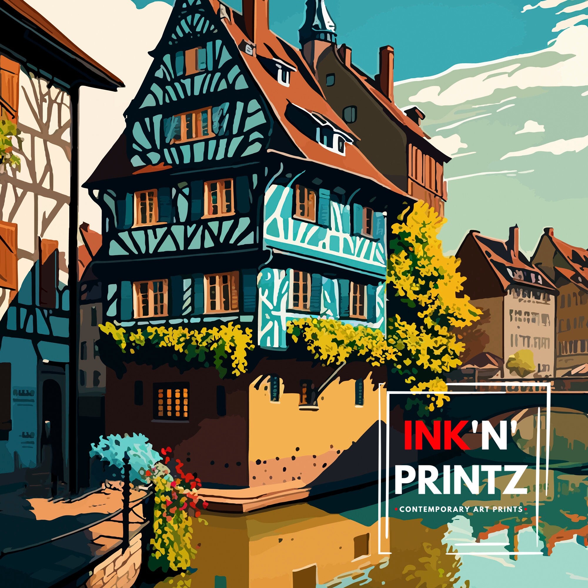 Colmar France Travel Print Colmar Wall Art Colmar Home Decor Colmar Illustration Travel Poster Gift For Colmar France France Home Decor