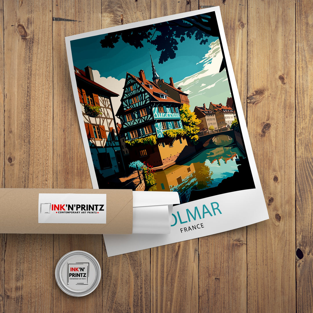 Colmar France Travel Poster Colmar Wall Art Colmar Home Decor Colmar Illustration Travel Poster Gift For Colmar France France Home Decor