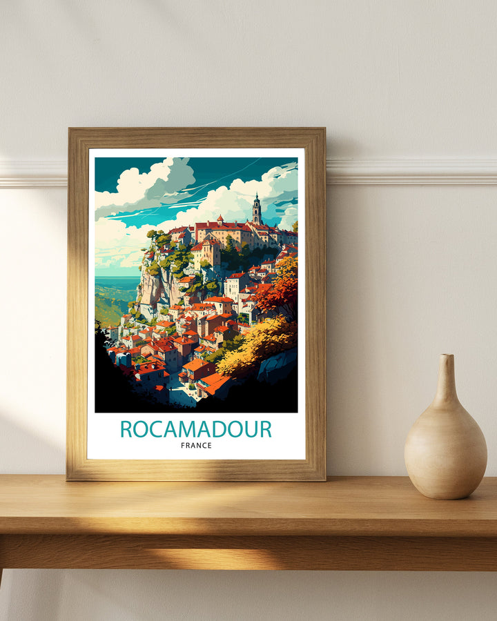 Rocamadour France Travel Poster