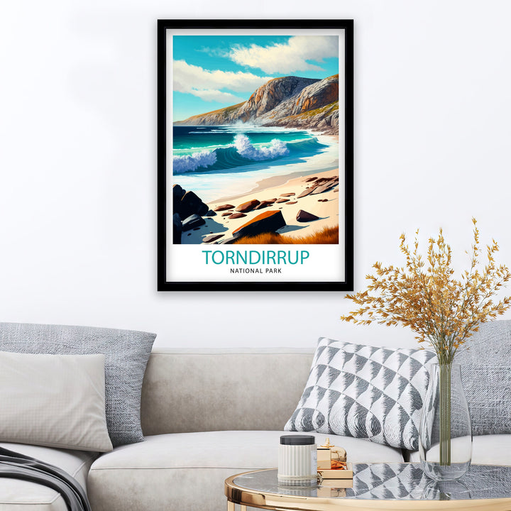 Torndirrup National Park Travel Poster Western Australia Wall Art Travel Poster Australia Home Decor Torndirrup National Park Illustration