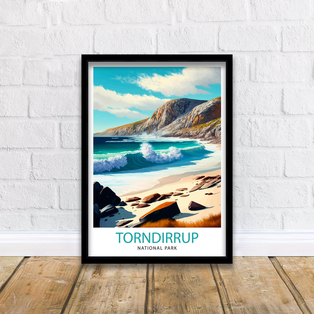 Torndirrup National Park Travel Poster Western Australia Wall Art Travel Poster Australia Home Decor Torndirrup National Park Illustration