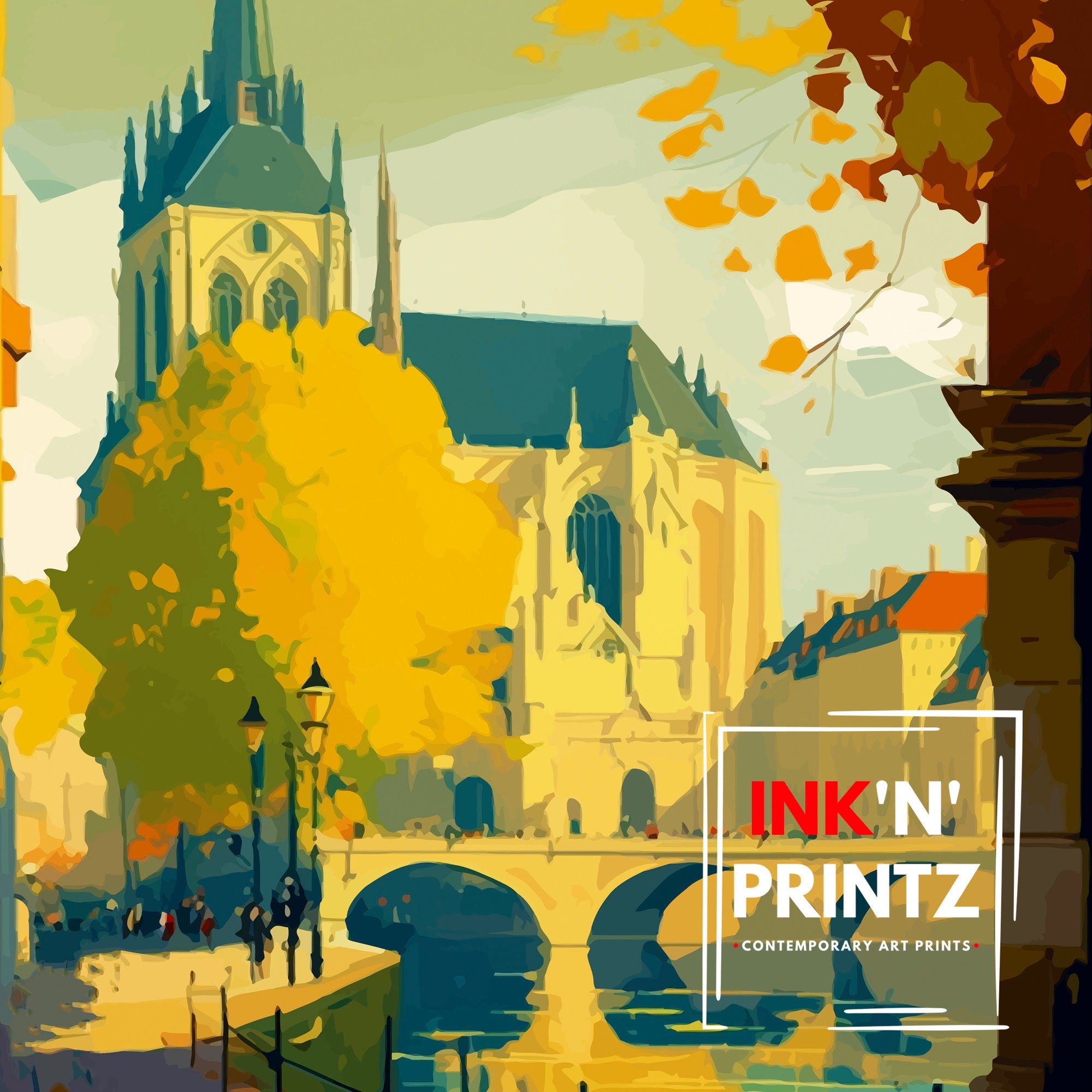 Dijon France Travel Print Dijon Wall Art Dijon Home Decor Dijon France Illustration Travel Poster Gift For Dijon France Home Decor