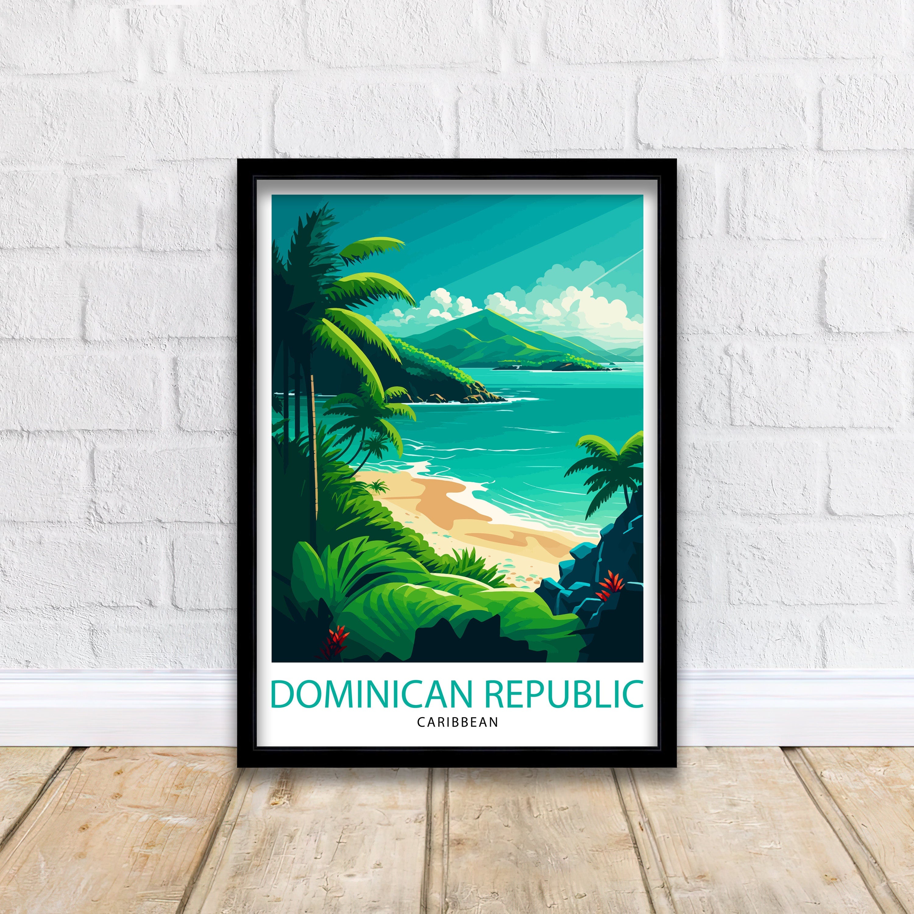 Dominican Republic Travel Print Dominican Republic Wall Art Dominican Republic Poster Caribbean Travel Decor Dominican Republic Souvenir