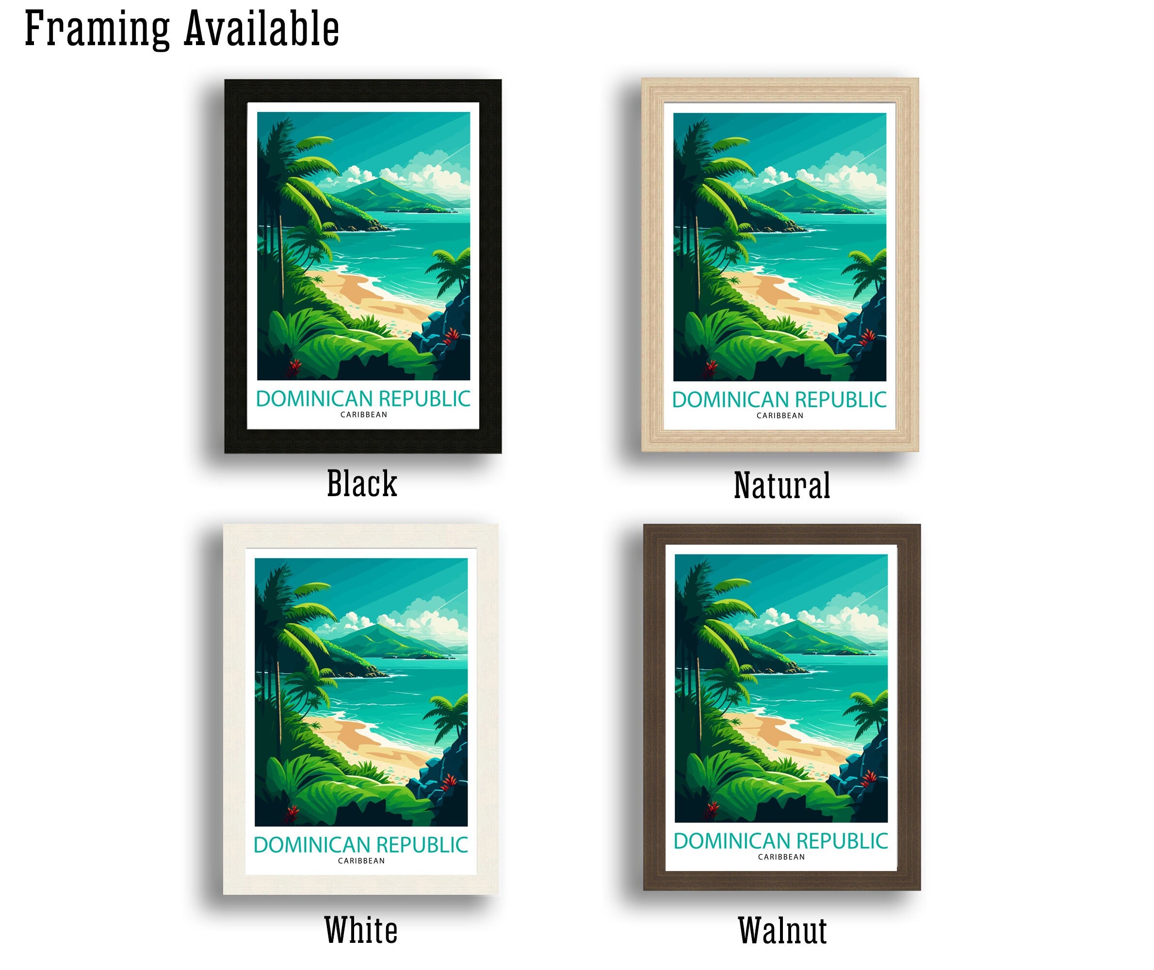 Dominican Republic Travel Print Dominican Republic Wall Art Dominican Republic Poster Caribbean Travel Decor Dominican Republic Souvenir