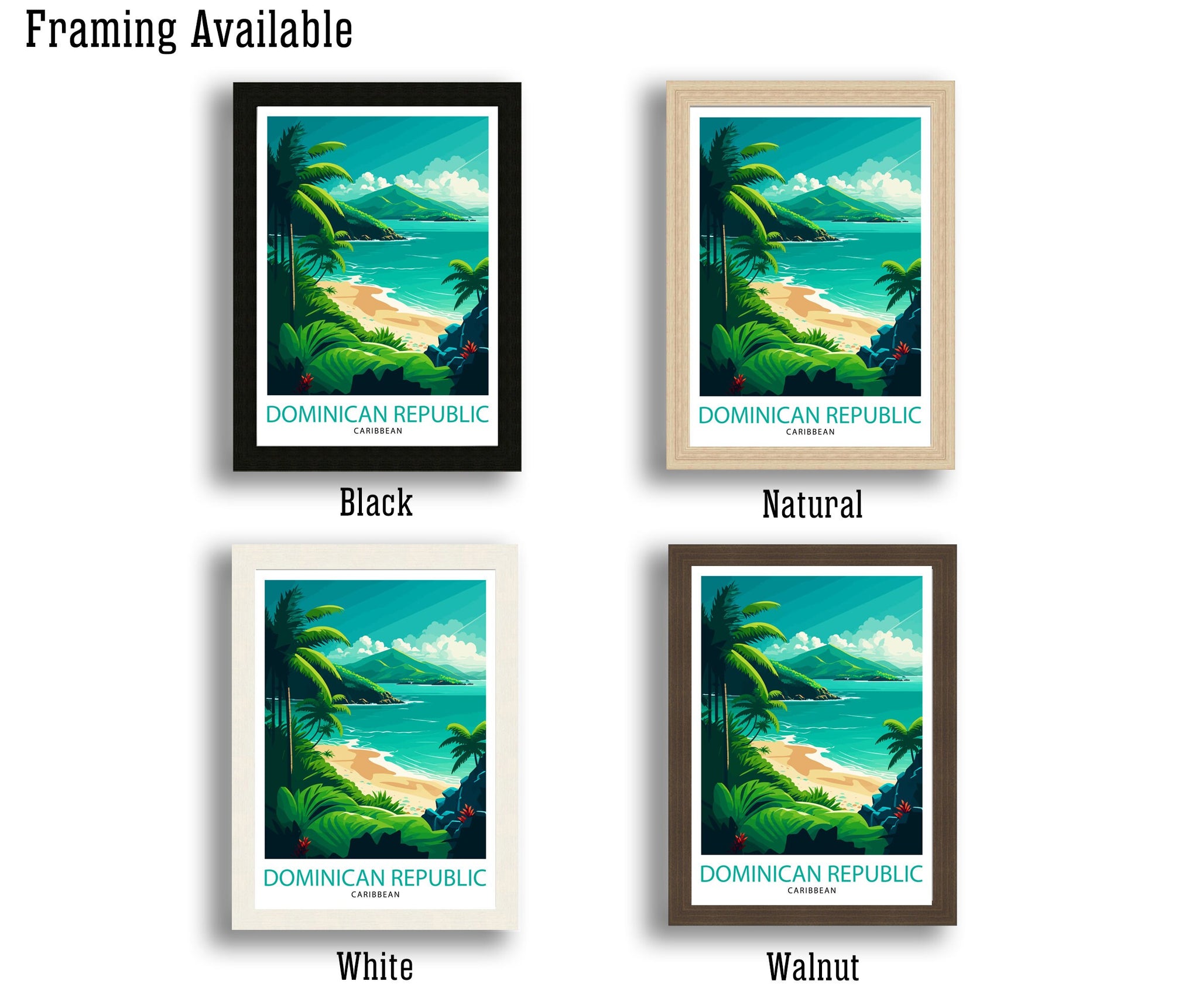 Dominican Republic Travel Print Dominican Republic Wall Art Dominican Republic Poster Caribbean Travel Decor Dominican Republic Souvenir