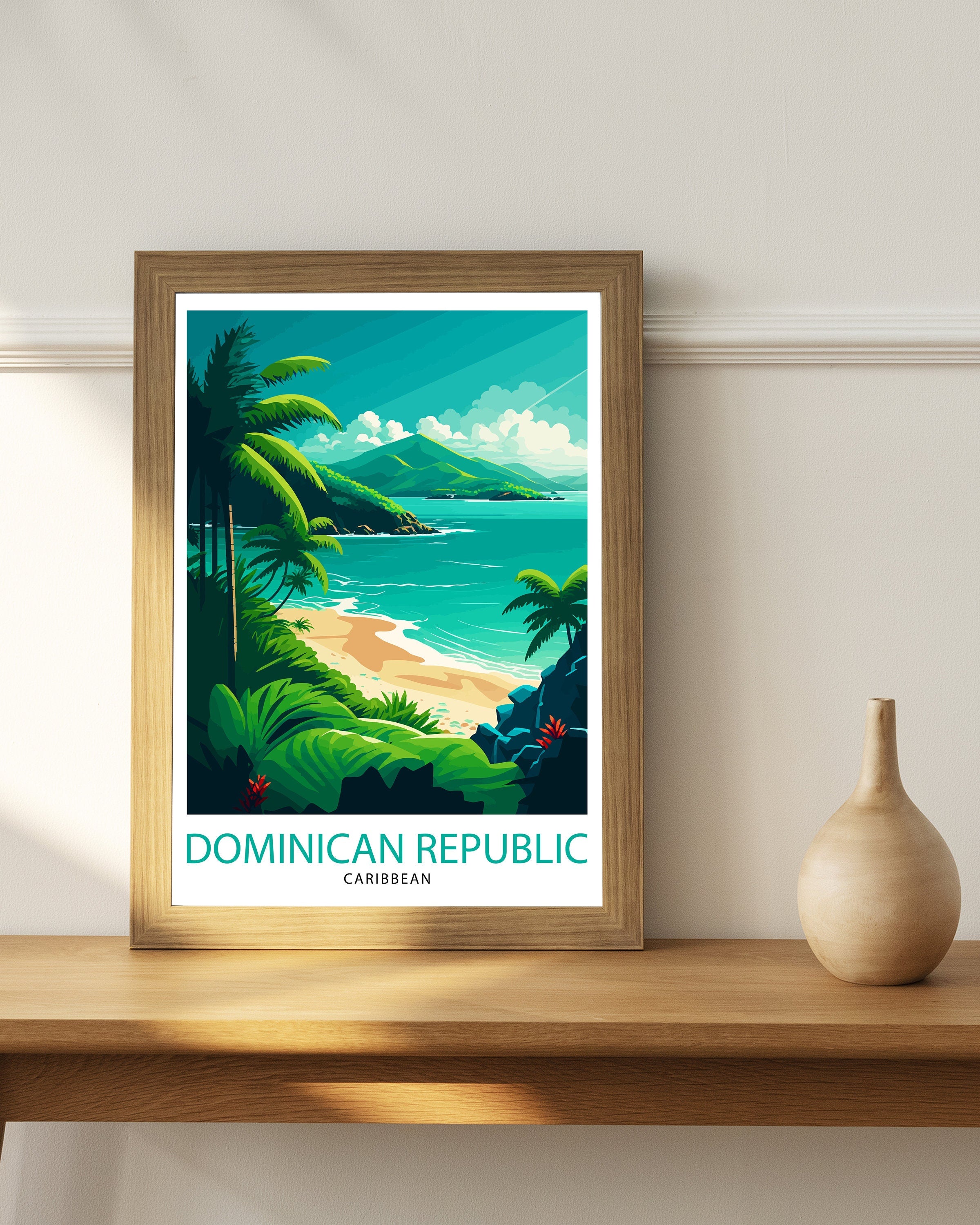 Dominican Republic Travel Print Dominican Republic Wall Art Dominican Republic Poster Caribbean Travel Decor Dominican Republic Souvenir