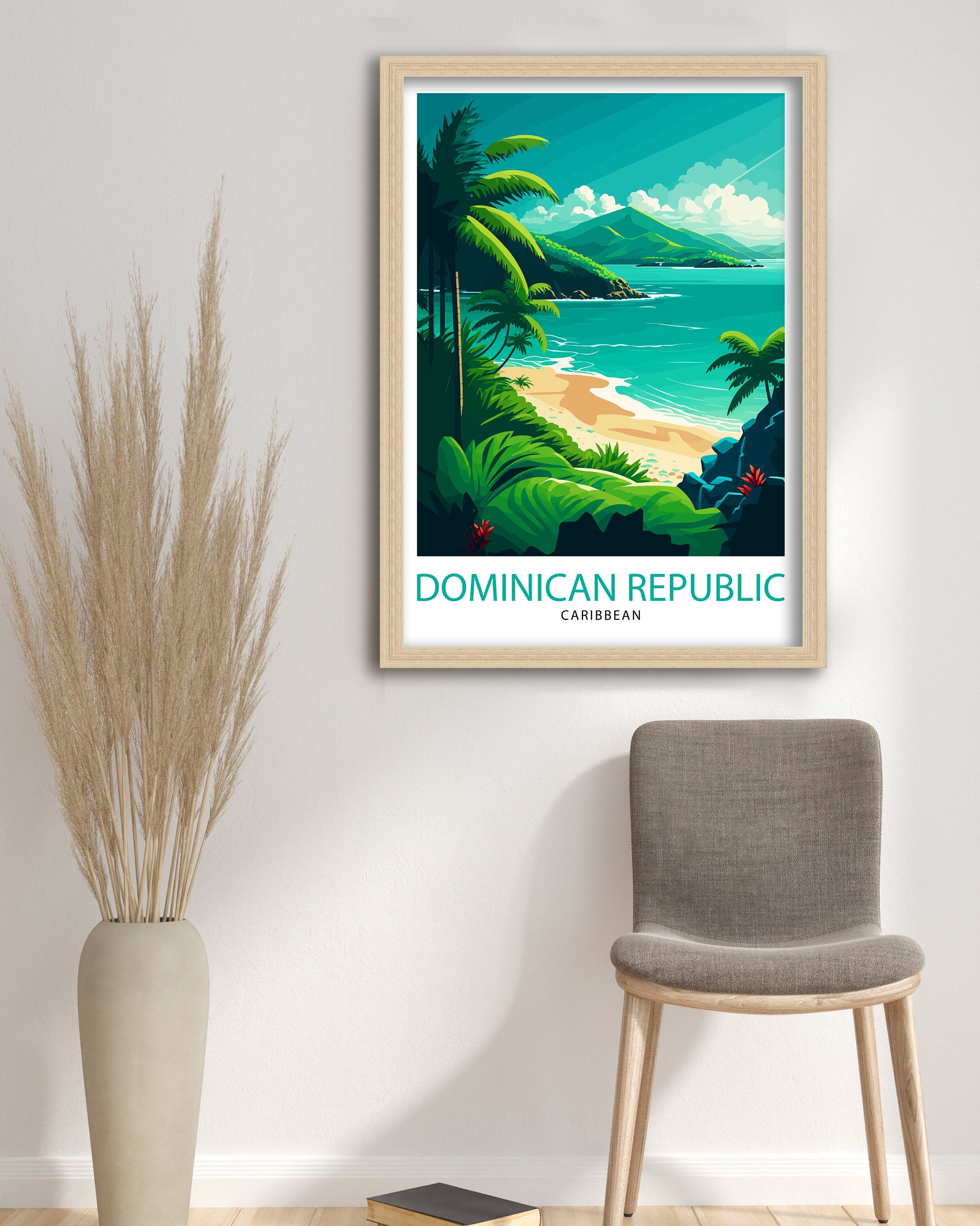 Dominican Republic Travel Print Dominican Republic Wall Art Dominican Republic Poster Caribbean Travel Decor Dominican Republic Souvenir