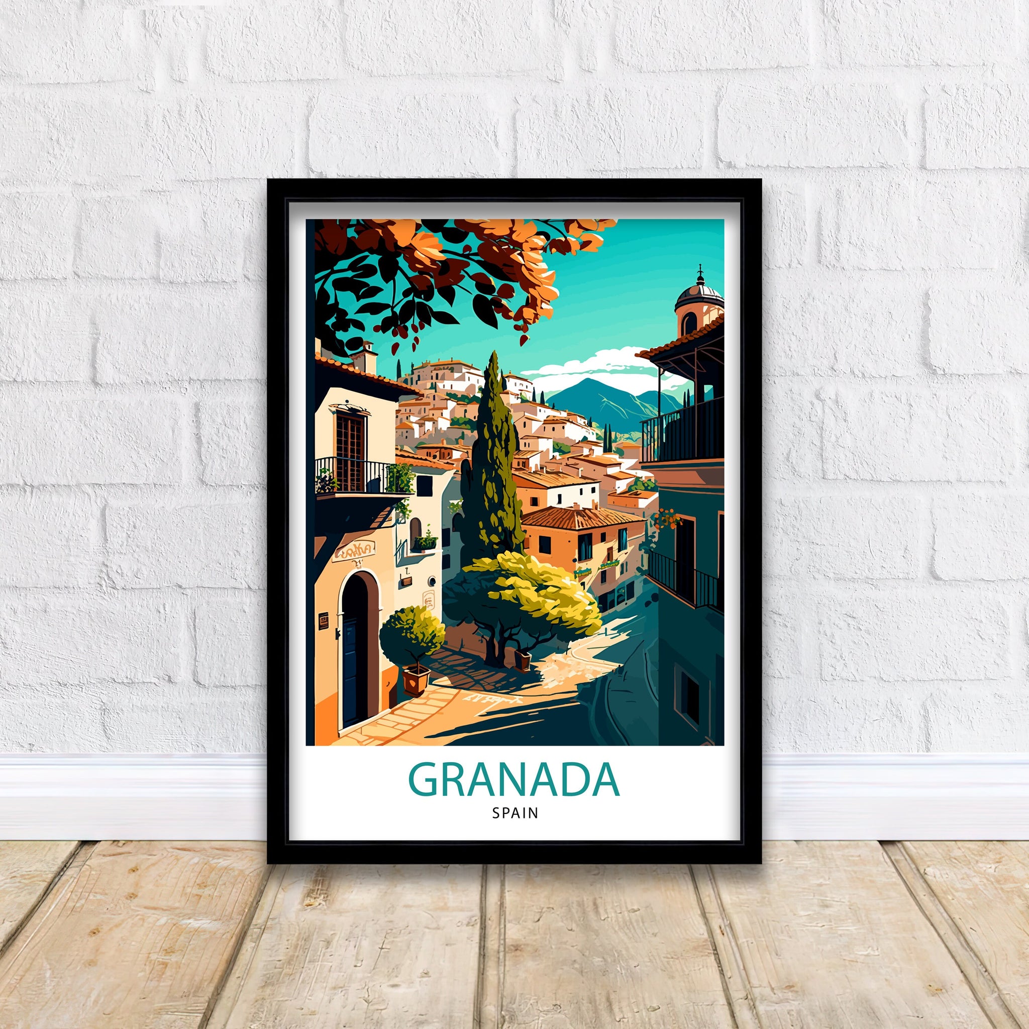 Granada Spain Travel Print Granada Wall Art Spain Travel Poster Granada Home Decor Granada Spain Illustration Travel Prints