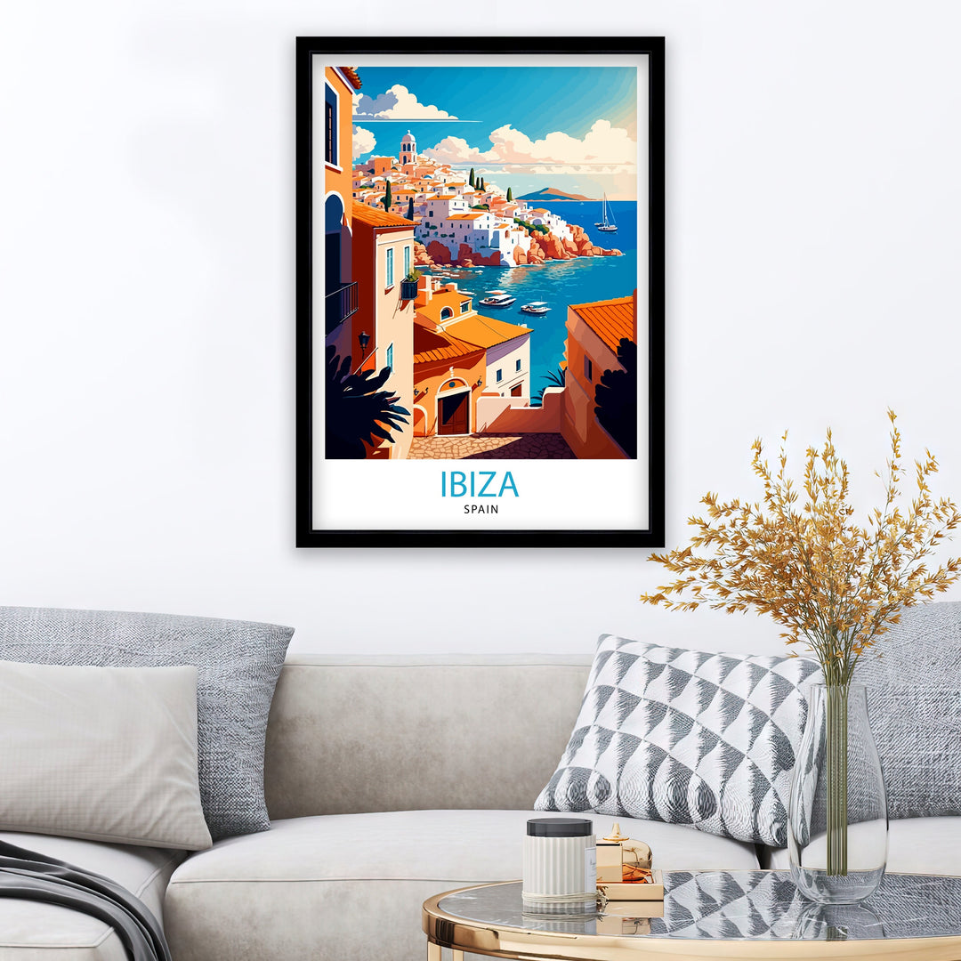 Ibiza Travel Poster Ibiza Wall Art Ibiza Home Decor Ibiza Illustration Ibiza Spain Travel Poster Gift for Ibiza Lovers Spain