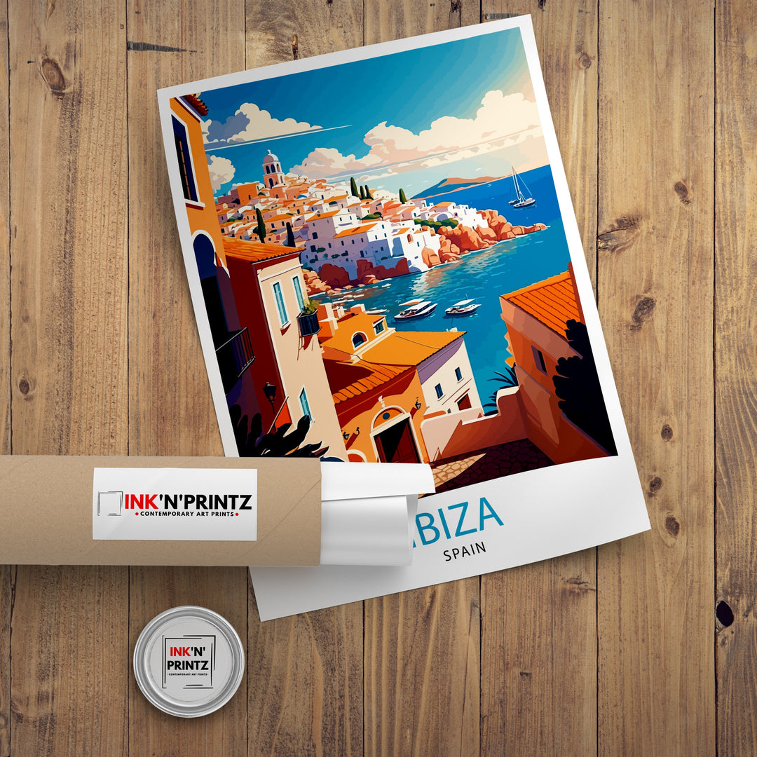 Ibiza Travel Poster Ibiza Wall Art Ibiza Home Decor Ibiza Illustration Ibiza Spain Travel Poster Gift for Ibiza Lovers Spain