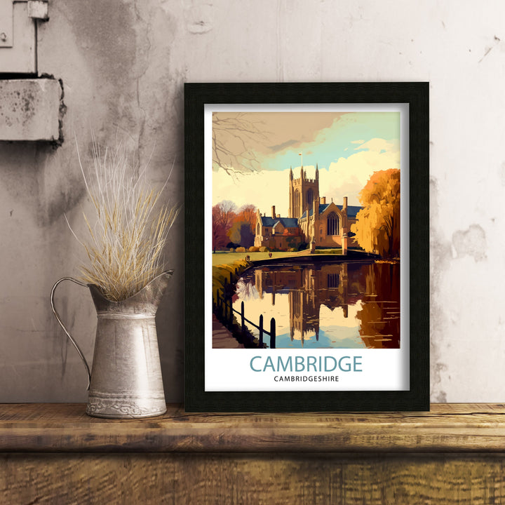 Cambridgeshire Travel Poster Cambridgeshire Wall Art Cambridgeshire Home Decor Cambridgeshire Illustration Cambridgeshire Travel Poster