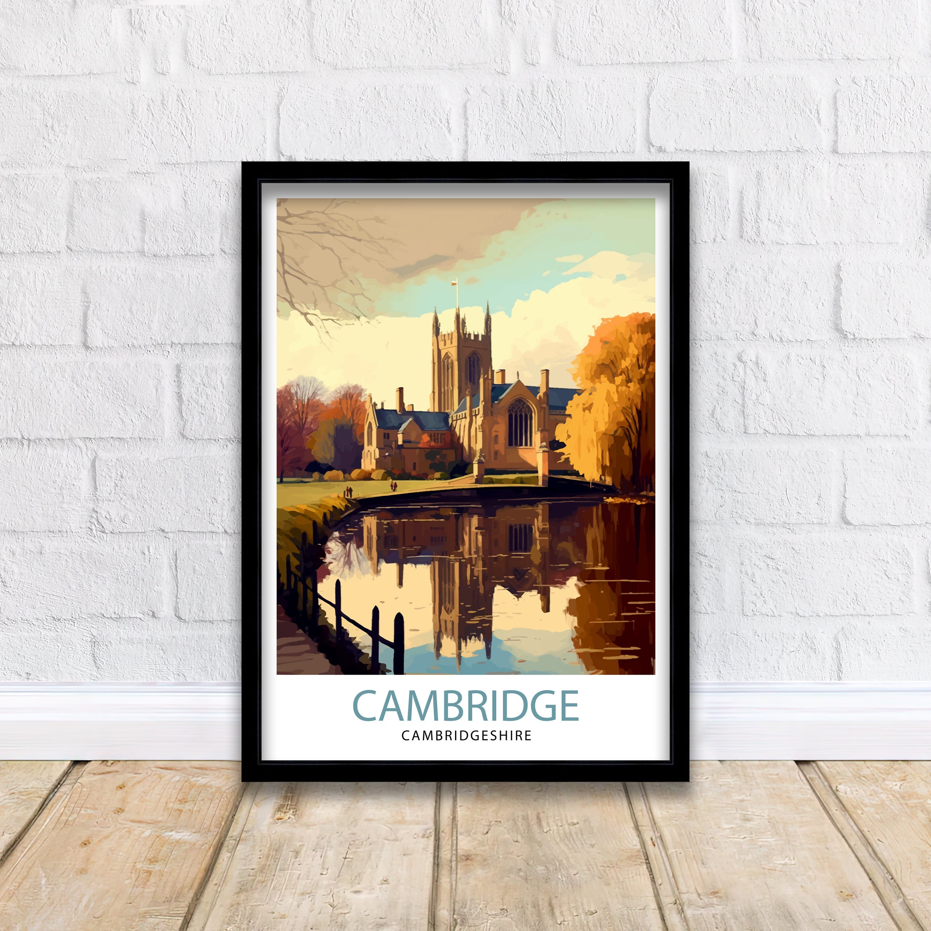Cambridge University Print | Cambridgeshire Travel Poster