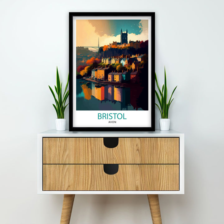 Bristol Travel Poster Bristol Wall Art Bristol Illustration Travel Poster Gift For Bristol UK Home Decor