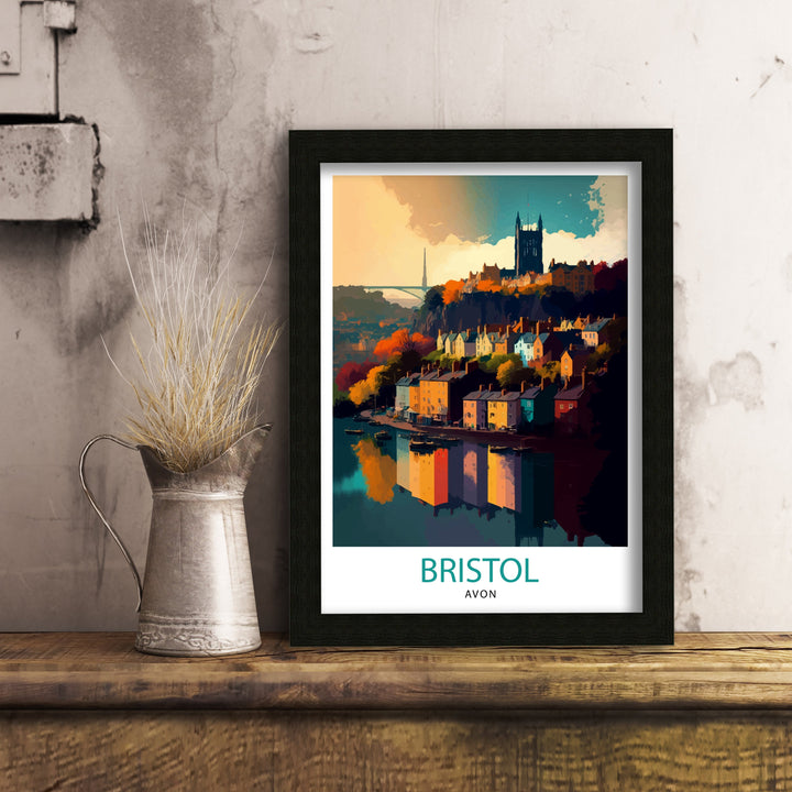 Bristol Travel Poster Bristol Wall Art Bristol Illustration Travel Poster Gift For Bristol UK Home Decor