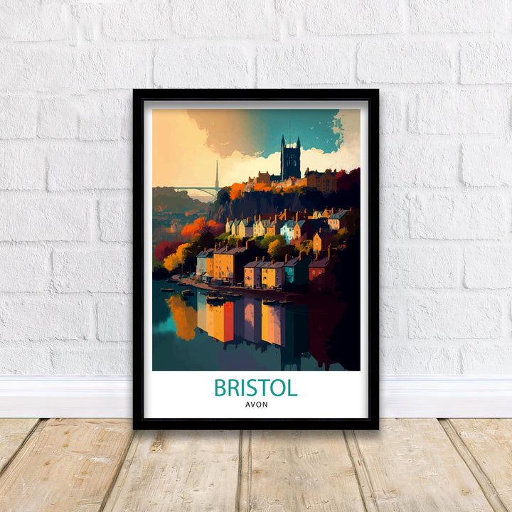 Bristol Travel Poster Bristol Wall Art Bristol Illustration Travel Poster Gift For Bristol UK Home Decor