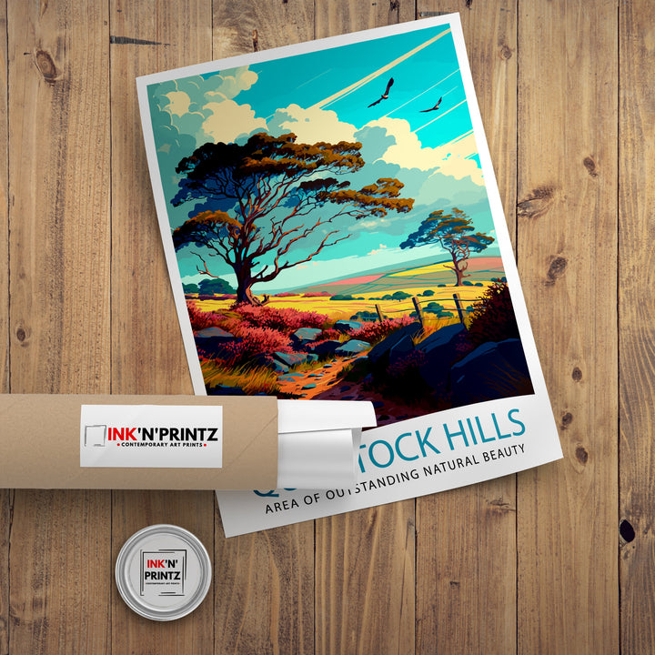 Quantock Hills Travel Poster