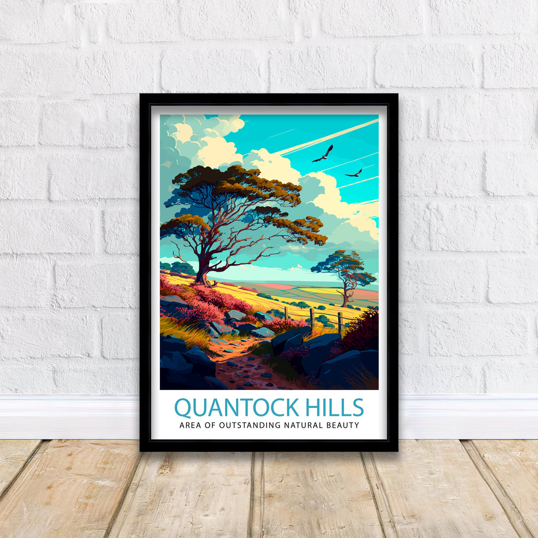 Quantock Hills Travel Poster