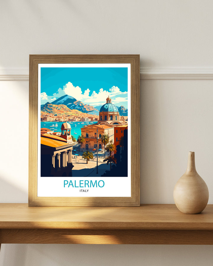 Palermo Italy Travel Poster Palermo