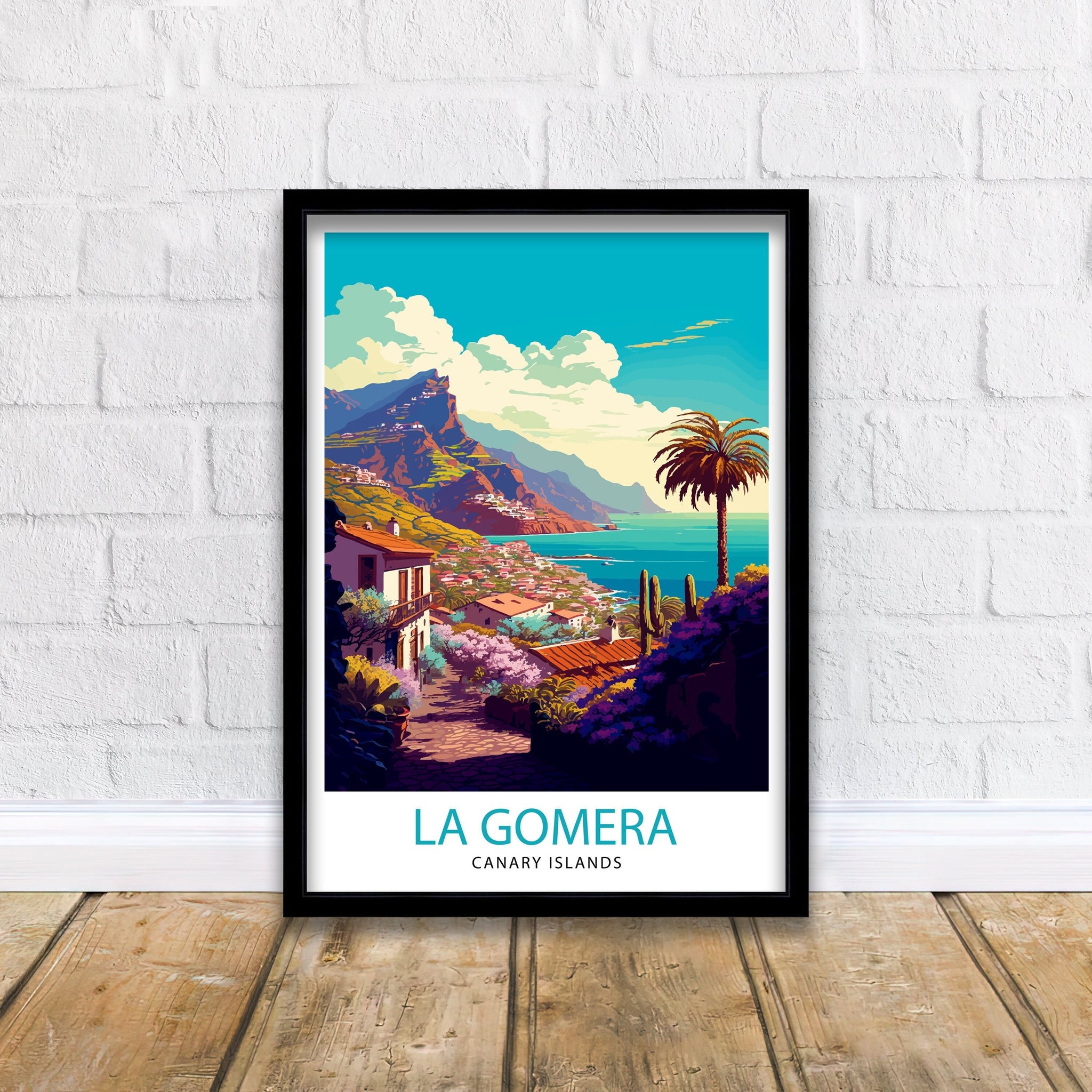 La Gomera Spain Travel Print La Gomera Wall Art Spain Illustration Travel Poster Gift For Spain Lovers Spain Home Decor