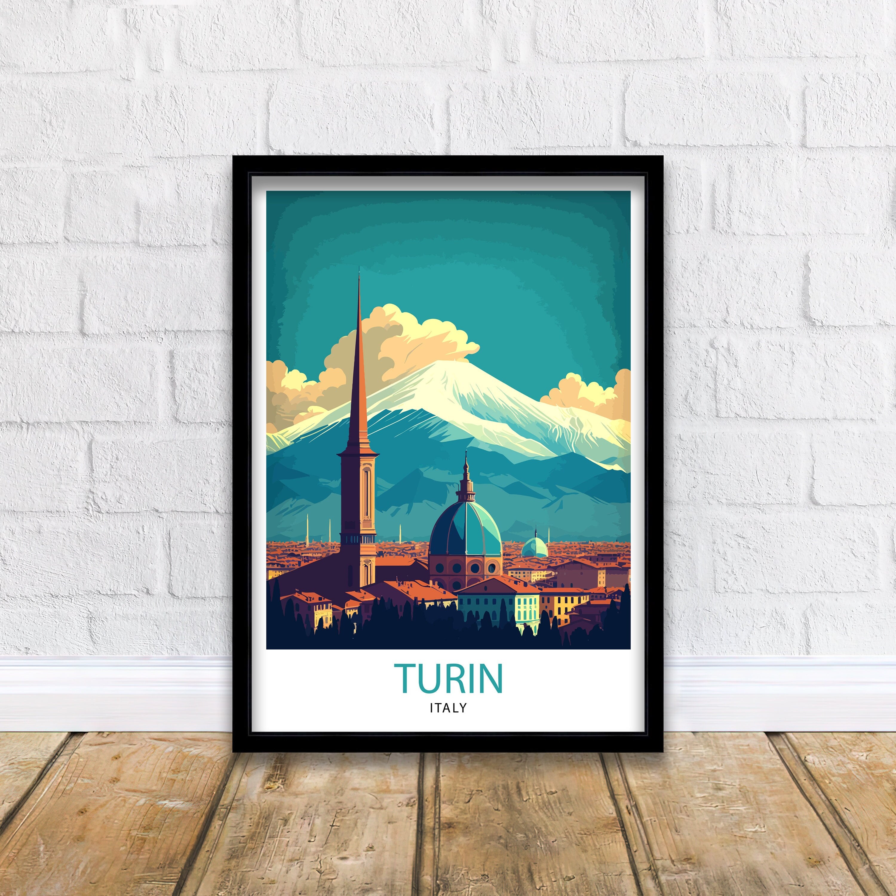 Turin Italy Art Print, Travel Poster, Home Decor
