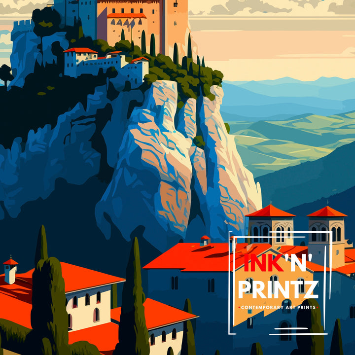 San Marino Italy Travel Poster San Marino