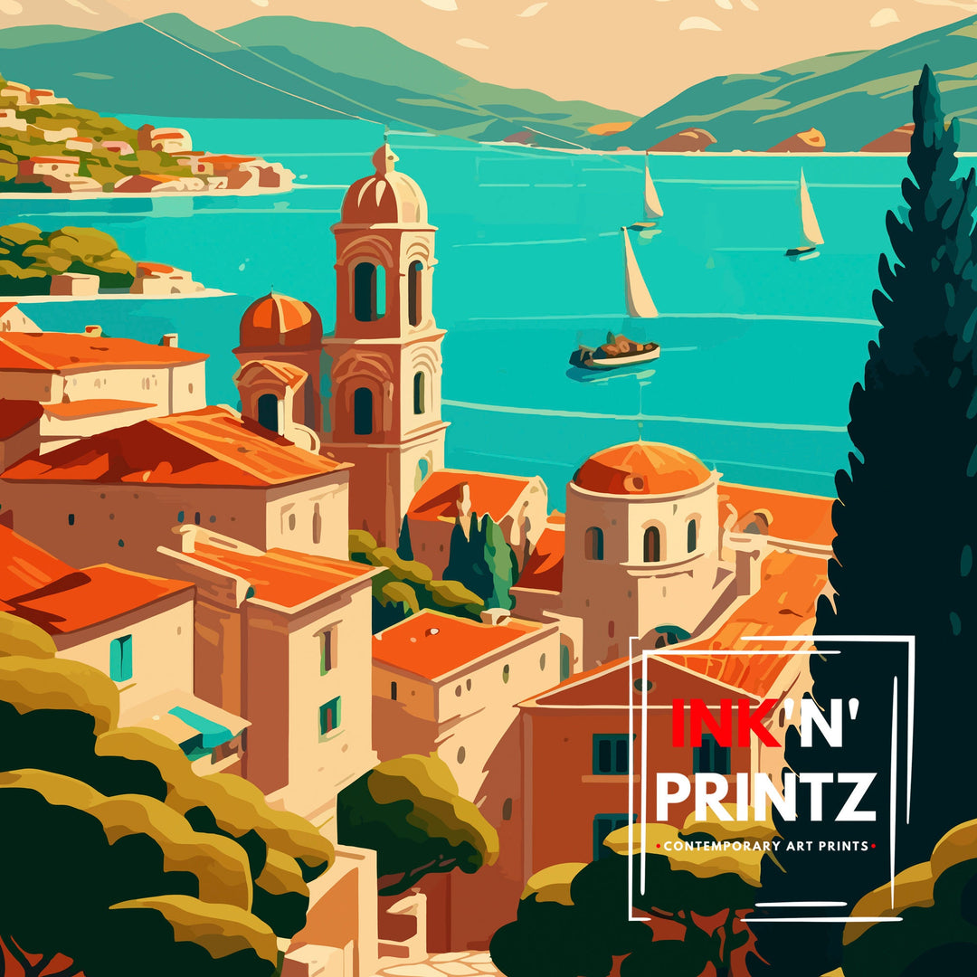 Cres Croatia Travel Poster Cres Wall Art Croatia Travel Poster Travel Decor Croatia