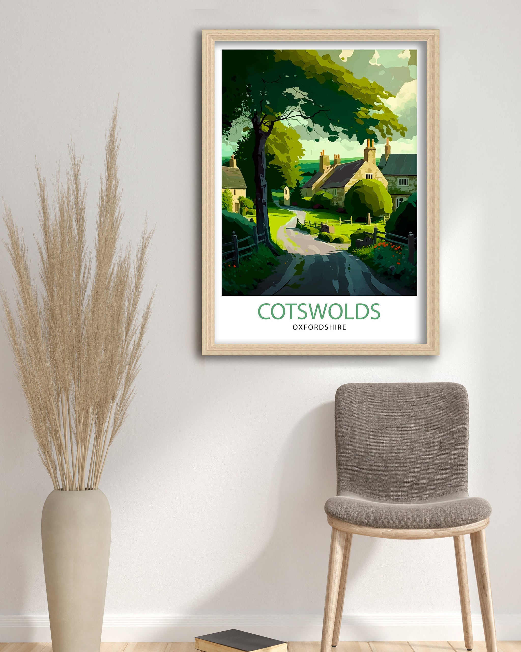 Cotswolds Travel Poster | English Countryside Art Print