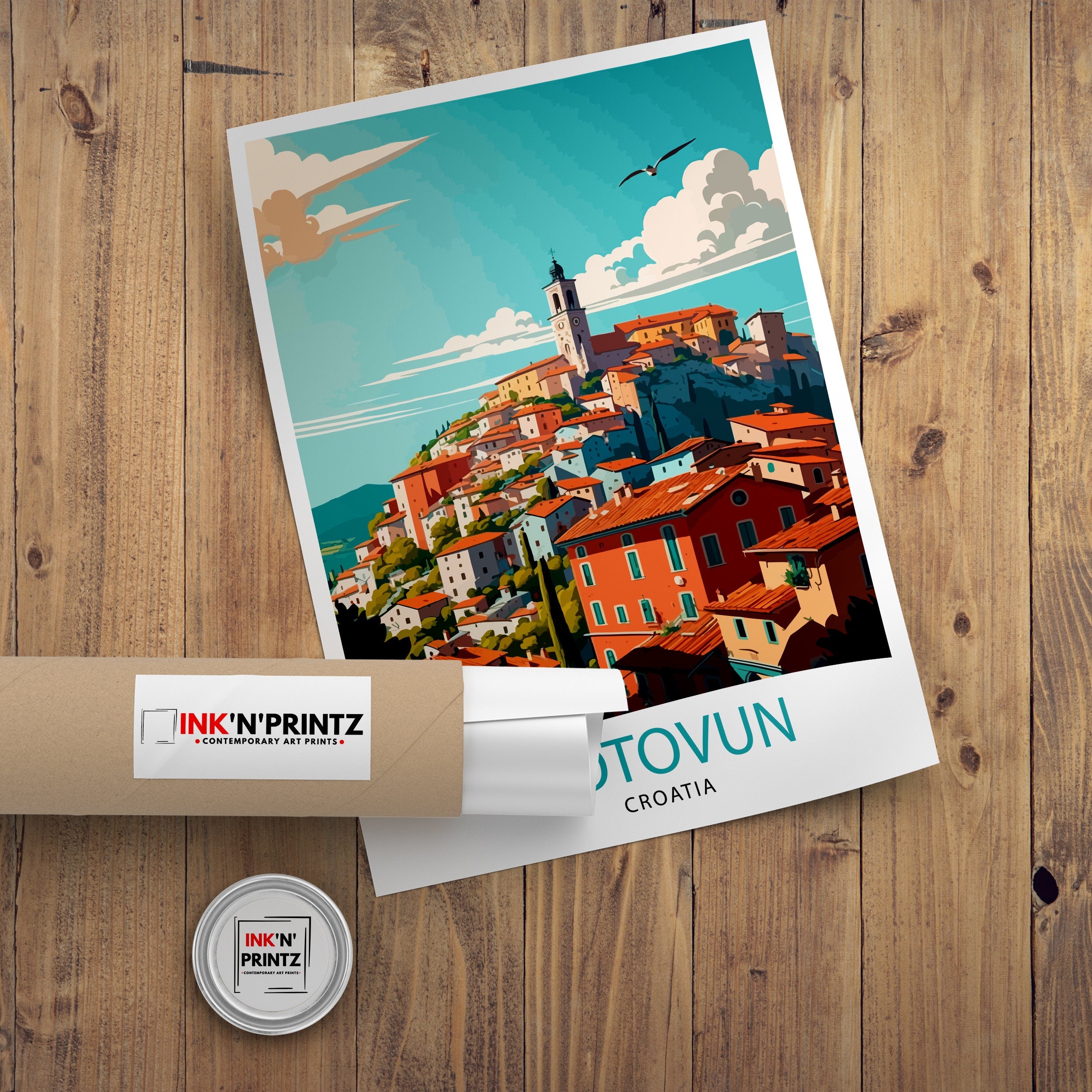 Motovun Croatia Travel Print Motovun Wall Art Motovun Home Decor Motovun Illustration Croatia Travel Poster Motovun Gift