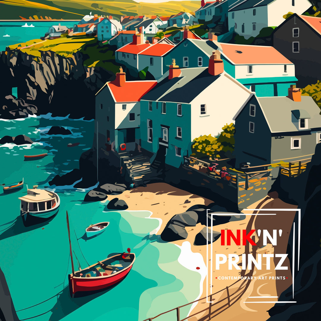 Gorran Haven Cornwall Travel Poster