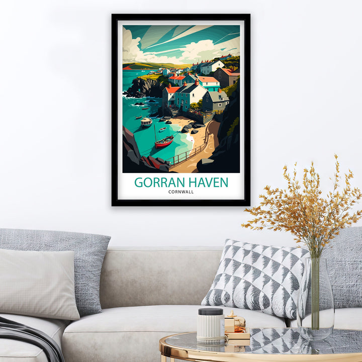 Gorran Haven Cornwall Travel Poster