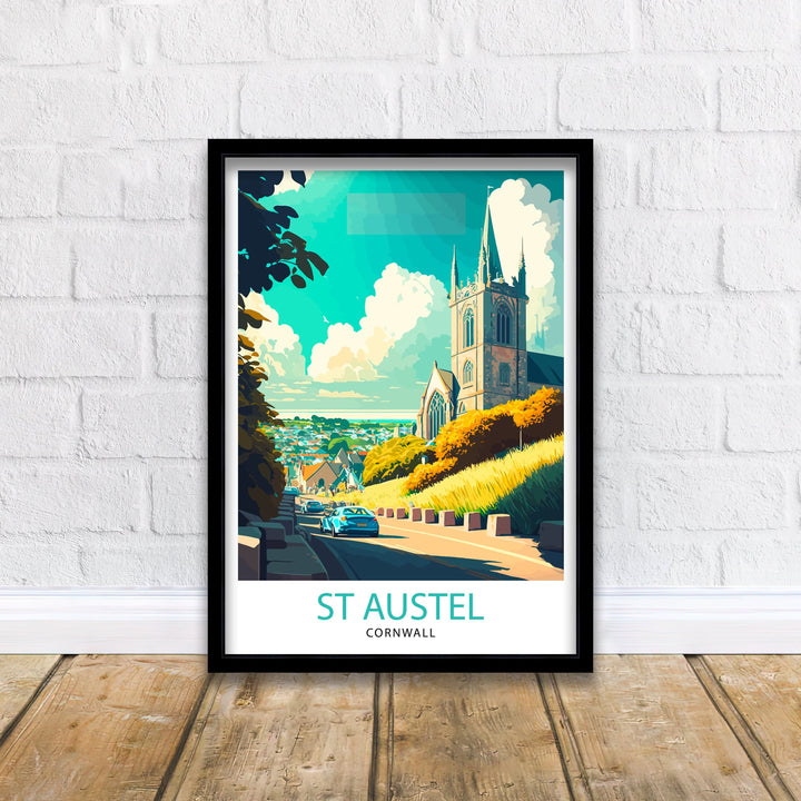 St Austell Cornwall Travel Poster