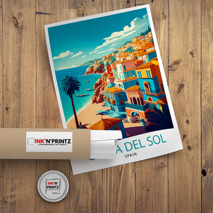 Costa Del Sol Travel Poster , Wall Art Decor, Costa Del Sol Spain Travel Poster, Gift For Spain Lovers, Spain Home Decor