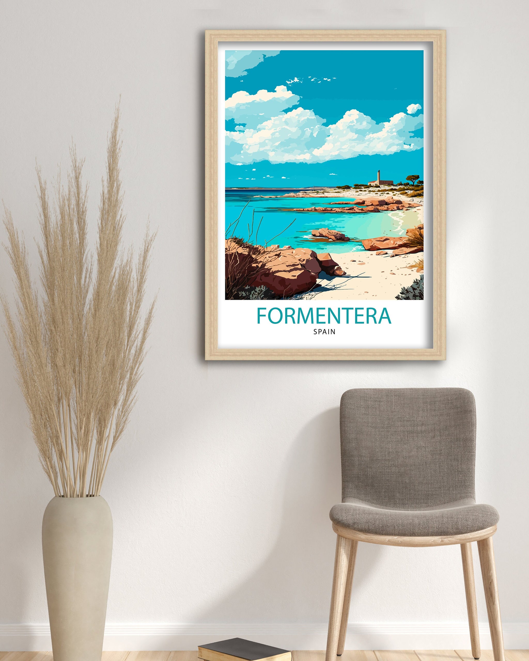Formentera Island Art Print, Mediterranean Travel Poster