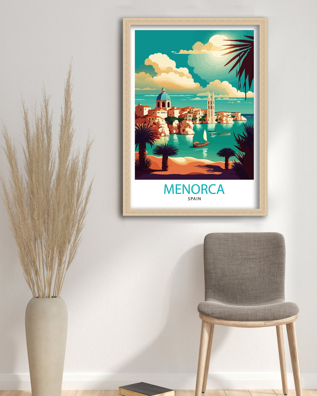 Menorca Spain Travel Poster Menorca Wall Art Menorca Home Decor Menorca Illustration Menorca Travel Poster Spain Poster, Travel Poster