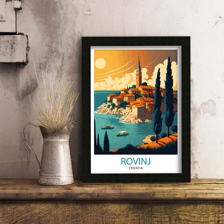 Rovinj Croatia Travel Poster Rovinj Wall Art Rovinj Home Decor Croatia Travel Poster Rovinj Illustration Gift for Croatia Travel Rovinj Art