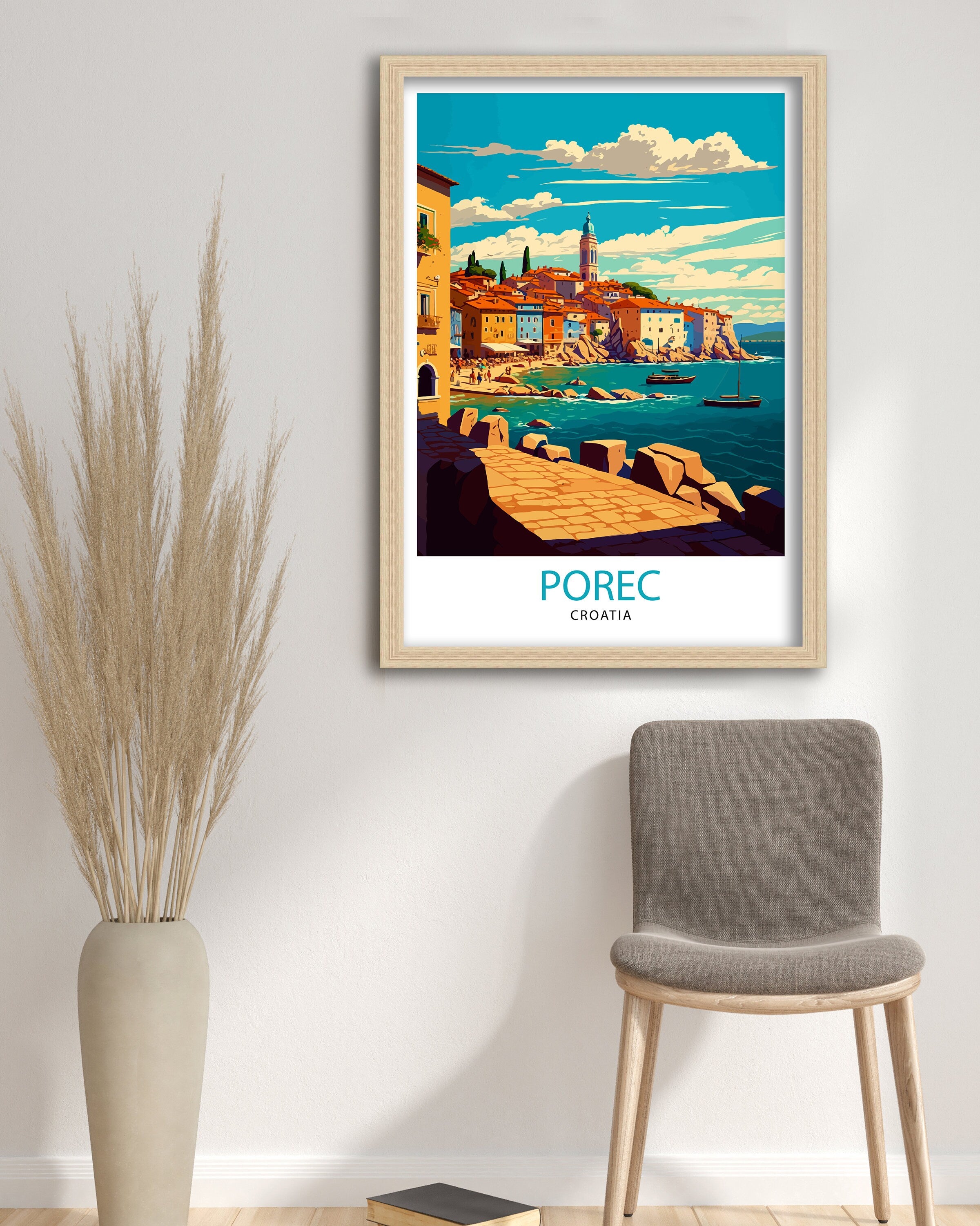 Porec Croatia Travel Print Porec Wall Decor Porec Illustration Porec Travel Poster Gift For Porec Croatia Home Decor